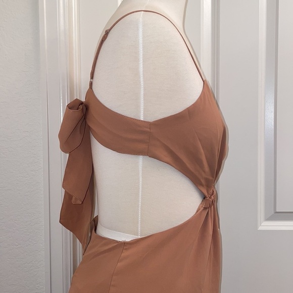 HYFVE nude cutout long dress with double slits in women’s size small - Picture 5 of 16